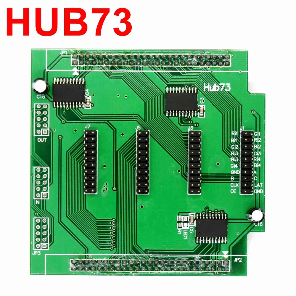 

Hub73 LED control card Conversion Card Adapter with 4*hub73 port output 20pin HUB Transfer Board