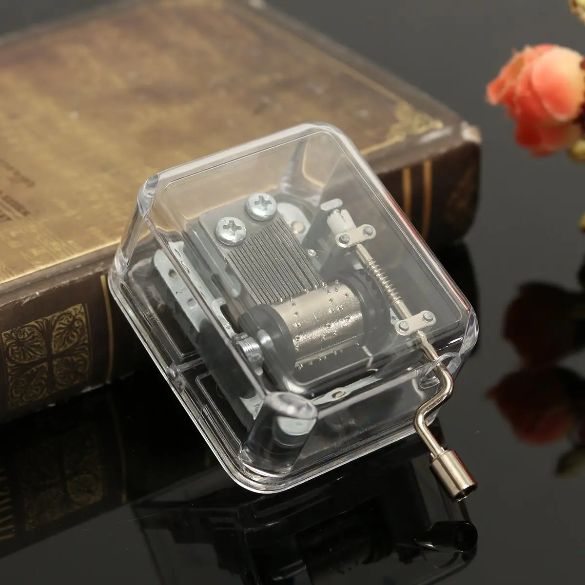 Мини акриловая музыкальная шкатулка из меха Elise/замок в небесах/Canon|box box|box musicbox in