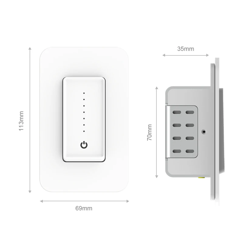Новое поступление умный Wifi светодиодный светильник Диммер переключатель стандарт США 110-220 В настенный сенсорный контроль скорости вентилятора работа с Alexa Google Home