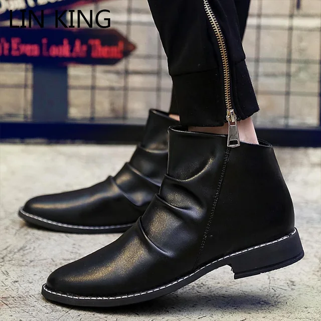low heel boots mens