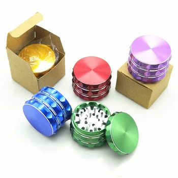 

200pcs/lot diameter 63mm Grinder 5 color chooes herb tobacco grinder as christmas gift or pipe tool amoladora for men to smoke