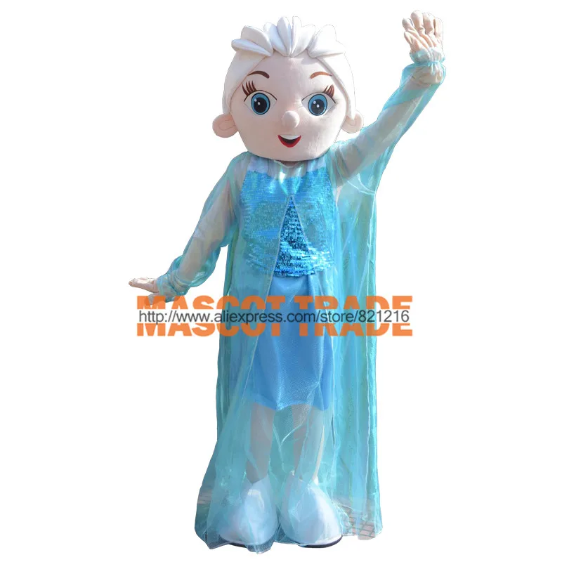 

Elsa Princess Mascot Costume Adult Size Fancy Dress for Halloween party event