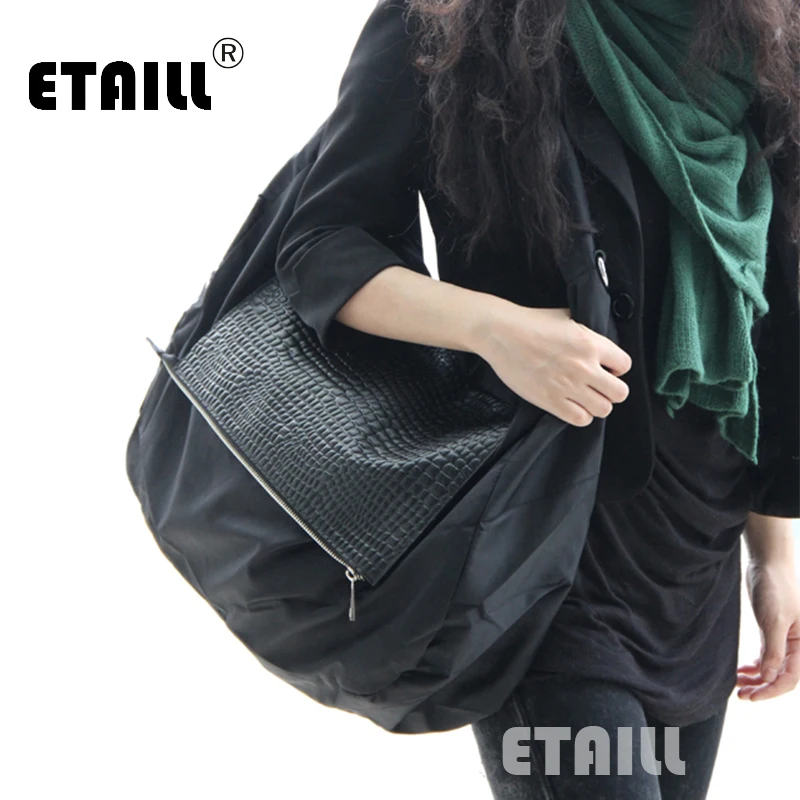 

2018 Waterproof Women Messenger Bags Nylon Shoulder Bags Fashion Handbag with Crocodile Pocket Oxford Shoulder Crossbody Bag