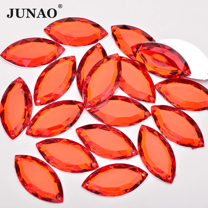 Аппликация JUNAO 20*40 мм 17*32 большого размера Пришивные акриловые стразы с плоской