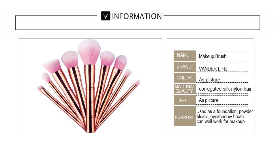 9pcs Professional Makeup Brushes Set For Face Brushes Eyeshadow Eyeliner Eyebrow Smudge Blending Contour Cosmetics Tools Kit (4)