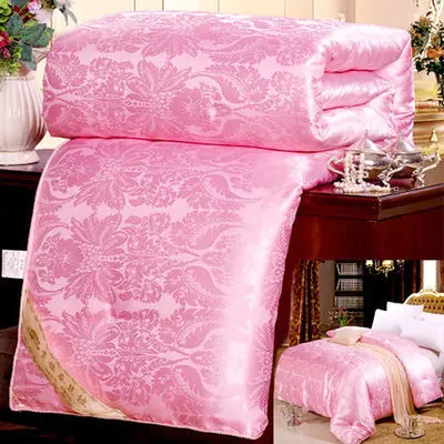 Handmade 100 Mulberry Silk Comforter Silk Jacquard Fabric Winter