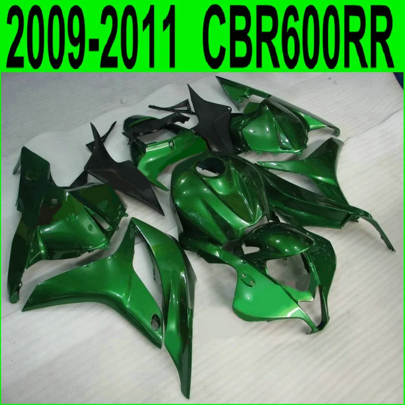 

Injection molded hot sale fairing kit for Honda CBR600RR 09 10 11 green black fairings set CBR600RR 2009 2010 2011 NJ13