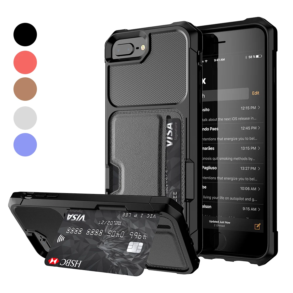 

5 Colors PU Car Magnetic Card License Cash Holder Fitted Case For iPhone X XS XR XS Max 6s 7 8 6 Plus Leather Wallet Flip Cover