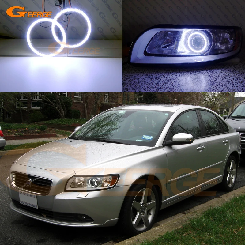 For Volvo S40 V50 2008 2009 2010 2011 headlight Excellent angel eyes