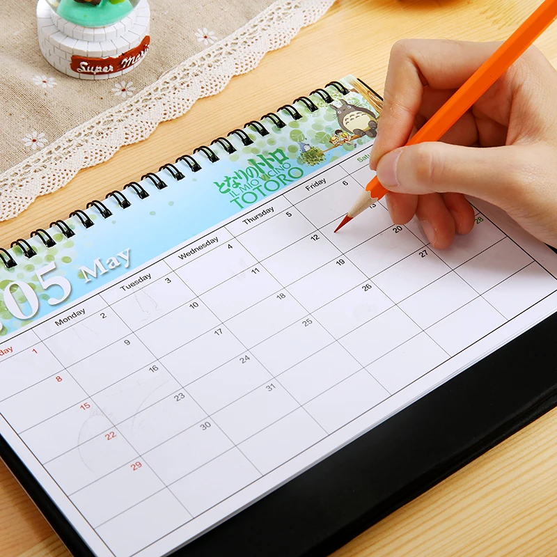 totoro 2016 table calendar desk planner agenda stationery office
