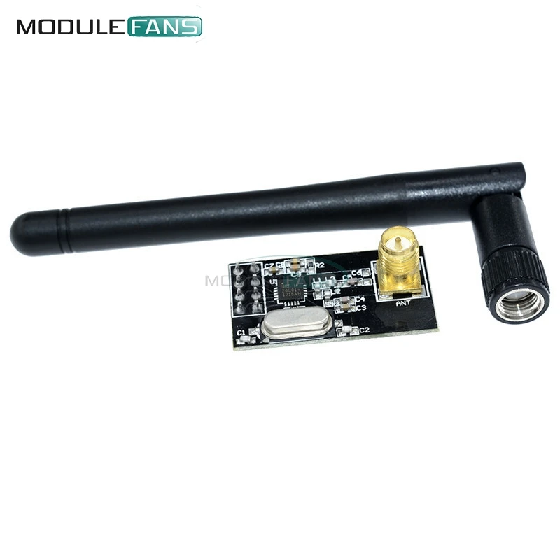 

NRF24L01 + Wireless Transceiver Module + SMA Antenna For Arduino DC 3.3V Wireless Transceiver Communication Module 1100 Meter