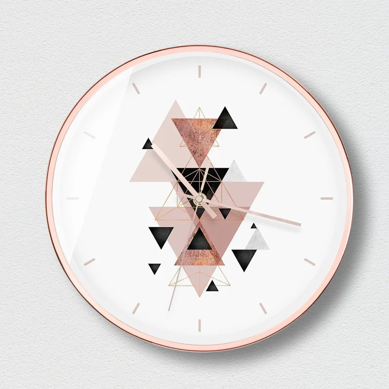 

Chart Bedroom Round Electronic Metal Minimalist Taste Simple European Wall Clock Living Room Modern Silent Quartz Creative