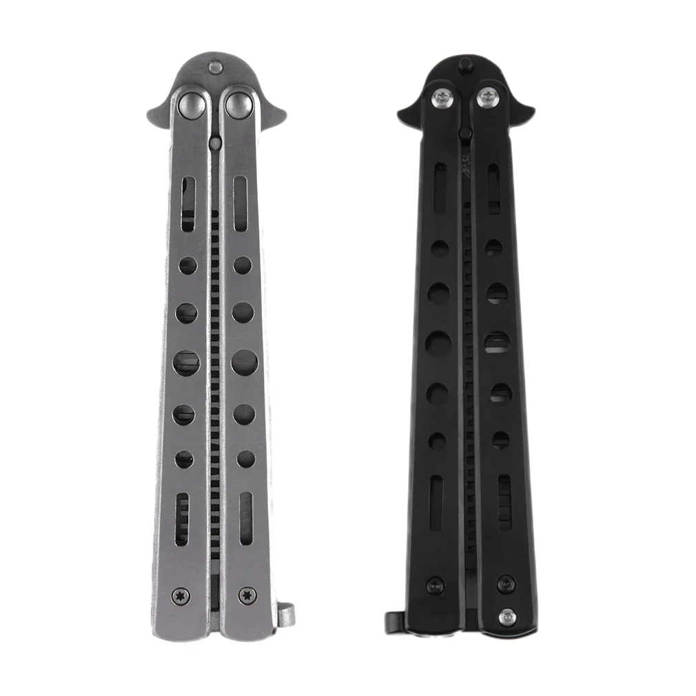 

Stainless Steel Practice Training Butterfly Style Knife Comb Cool Hair Care Styling Tools Hot Selling