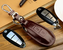 Leather Key fob Cover holder for Suzuki Maruti Ciaz 2015 Baleno 2016 SX4 S CROSS Kizashi