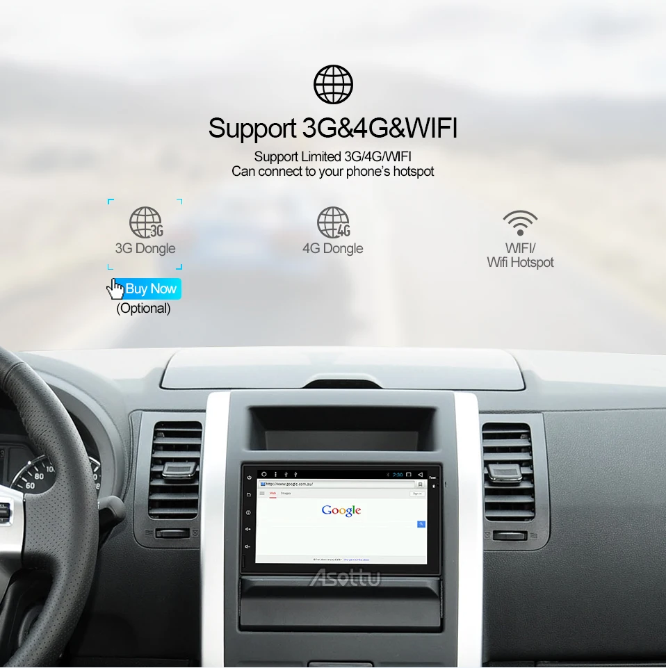 Top Asottu CWD7060 2G android 8.1 car dvd gps navigation radio video player stereo universal 2 din radio car multimedia player gps 19