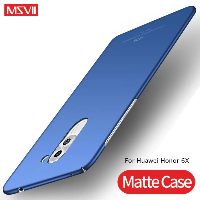 Чехол для Huawei Honor 6x MSVII тонкий матовый чехол 6 x Honor6x Жесткий PC задняя крышка 6X чехлы