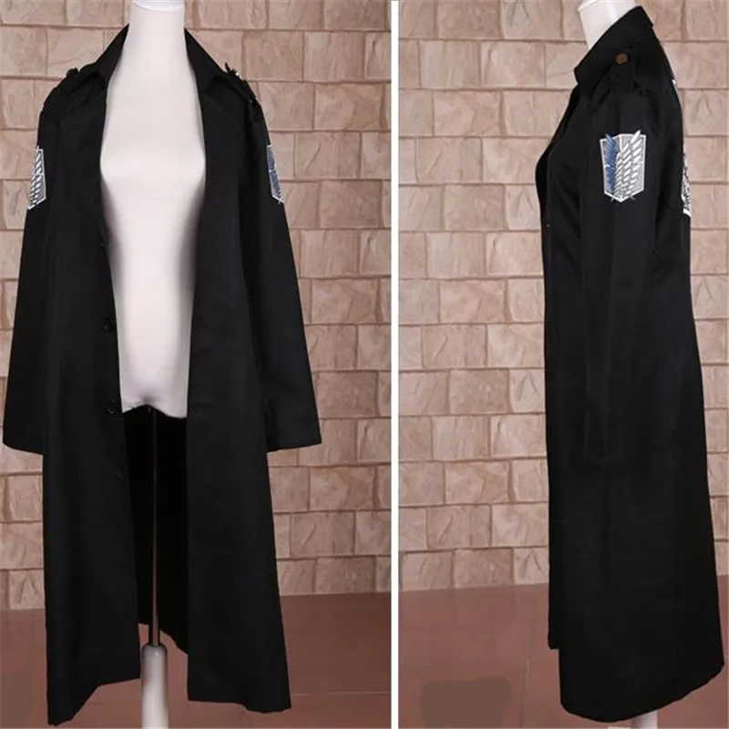 Tanie Anime Shingeki no Kyojin Levi Rivaille kurtka płaszcz dorosły kostium cosplay na halloween atak na Titan wiatrówka czarny