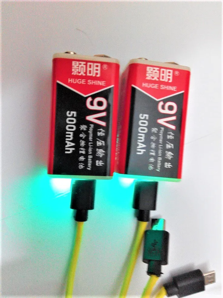 Acheter 4 pièces 9 V 4500mWh au lithium li po li ion batterie rechargeable