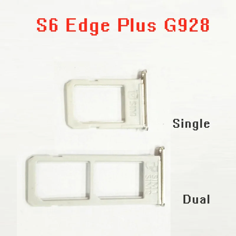 Черный/белый/золото один/Dual Micro SIM лоток карт памяти держатель адаптеры для Samsung Galaxy S6 Edge+ S6 Edge Plus G928