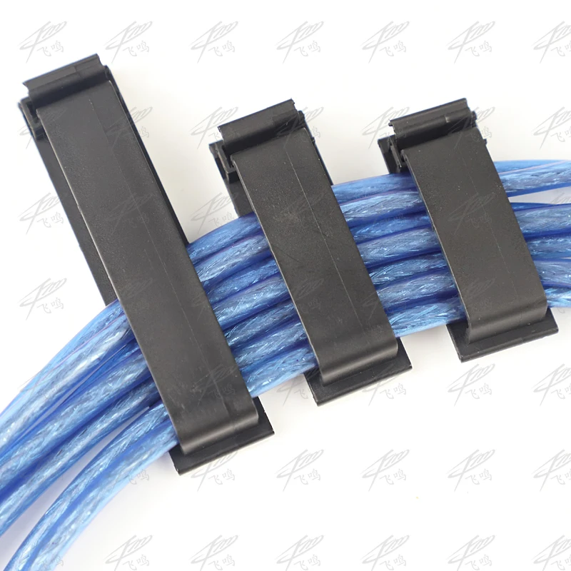 20PCS/Lot FC-30  3M Selfadhesive Nylon mounting flat pole wire cable clamp Cable Drop Wire Holder to fix Car Charger Cable Clamp