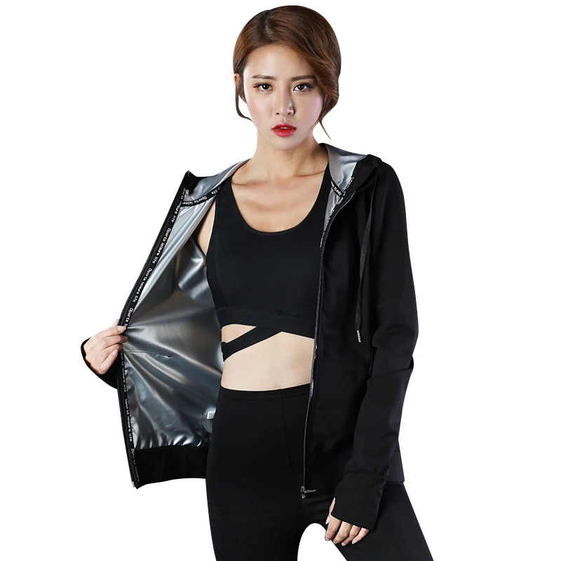 

JINXIUSHIRT Women Hot Sweat Jacket Running Set Sport Yoga Sportswear Fitness Exercise Gym Jacket Clothes Long Sleeve CK811+WT533