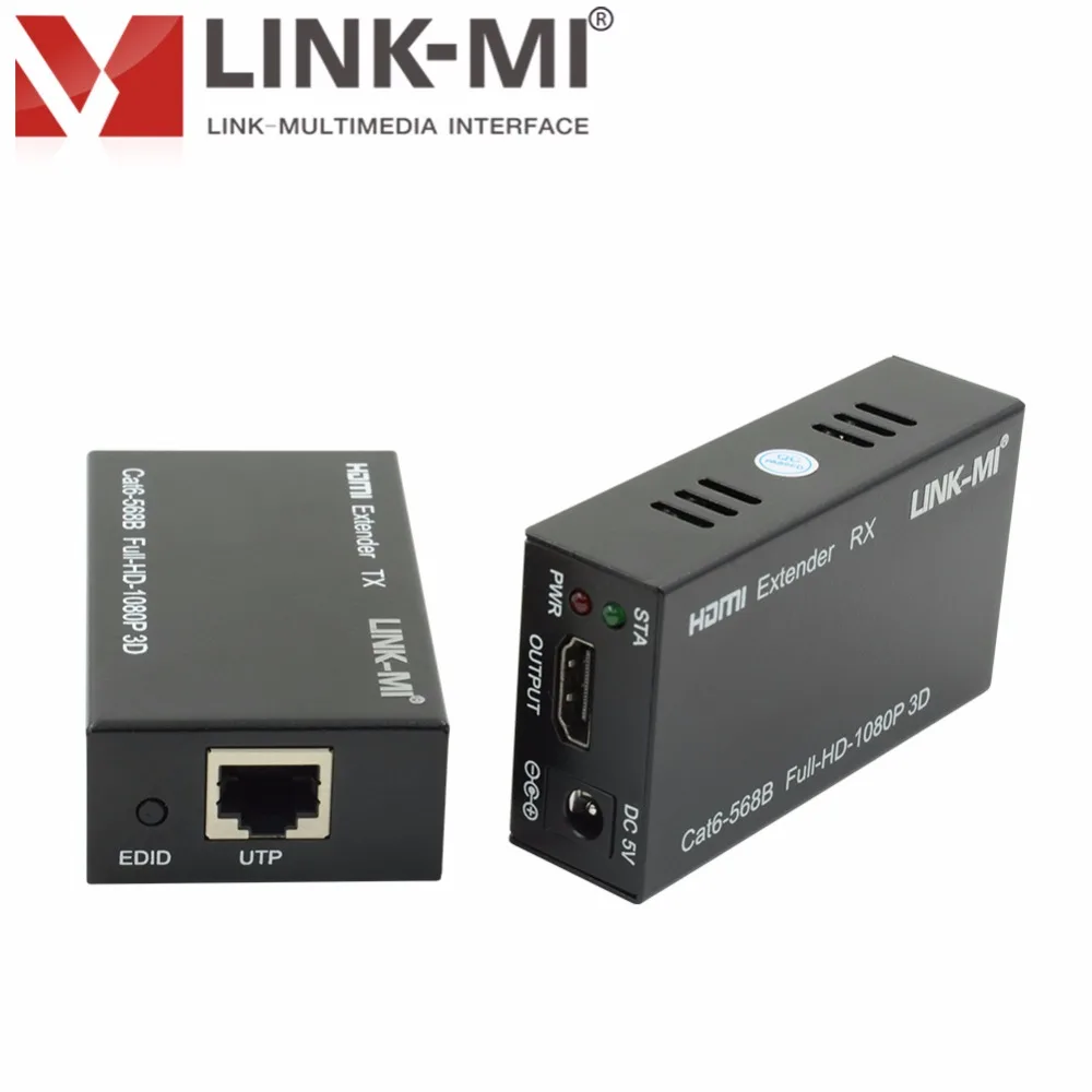 

LINK-MI EX11B HDMI Extender over single CAT5E/6 utp rj45 60M 3D 1080P HDMI Signal enhancer up to 60 meters HDMI 1.3 protocol