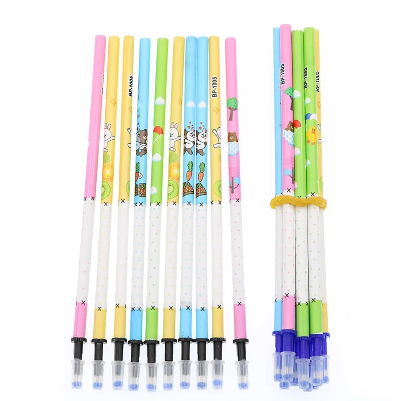 

10 New Flower Student Eraser Pen Replacement Full Needle 0.5 Black Blue Magic Rub Heat Eraser Cartridge