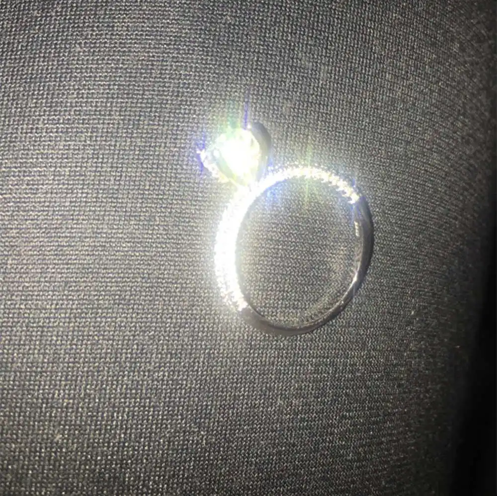 Модное роскошное Женское Обручальное ювелирное изделие серебряного цвета, полное круглое циркониевое Женское Обручальное кольцо на палец