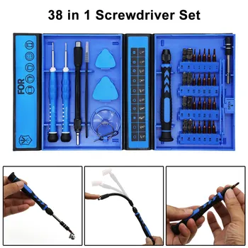 

38 in 1 Screwdriver Set Tools Repair Kit for iPad PSP Xbox iPhone Mac Book Air WWO66