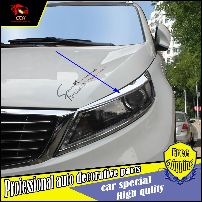 ACCESSORIES HEADLIGHT TRIM FIT FOR 2015 2016 KIA Sportage