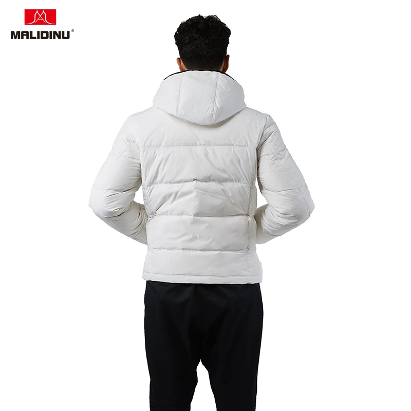 MALIDINU 2019 Men Down Jacket Hooded Winter Down Coat Duck Down Jacket Men Fashion Parka Brand Thick Warm Men Jacket Winter -30C