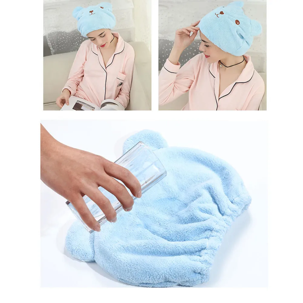 

microfiber shower cap Turban Dry Hair Hat Wrapped Towel shower cap bathing Bathroom baby shower cap czepek Bonnet de bain