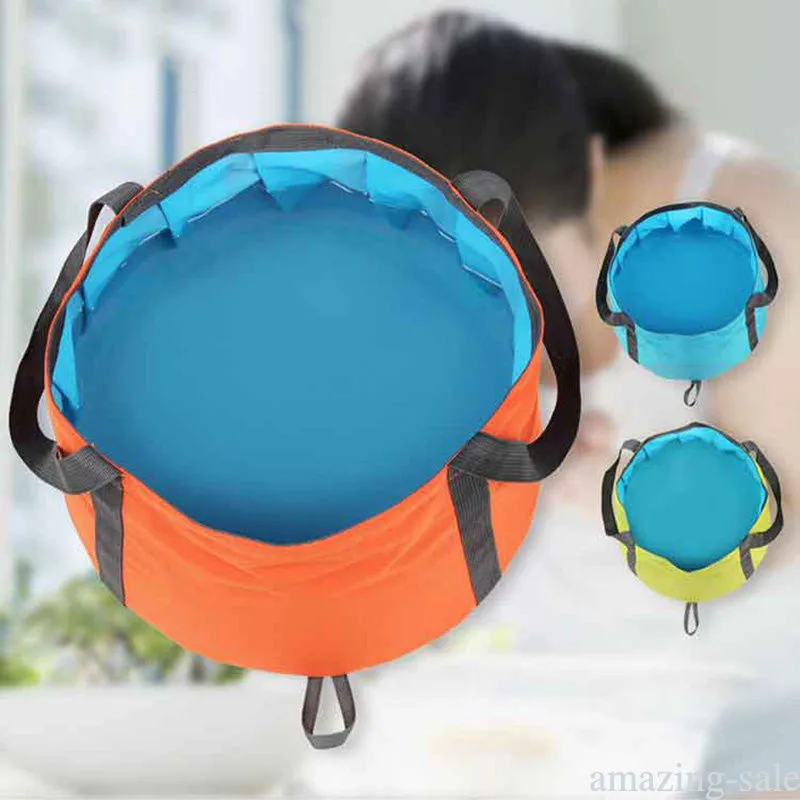 

Portable Outdoor Travel Water Storage Bags Foldable Folding Camping Basin Bucket Sink Washing Bag