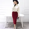 Autumn Winter Bodycon Skirt Women Stretchable Split Skirt Mid Calf Slim Pencil Skirts For Women Female Knit Skirt ► Photo 2/6