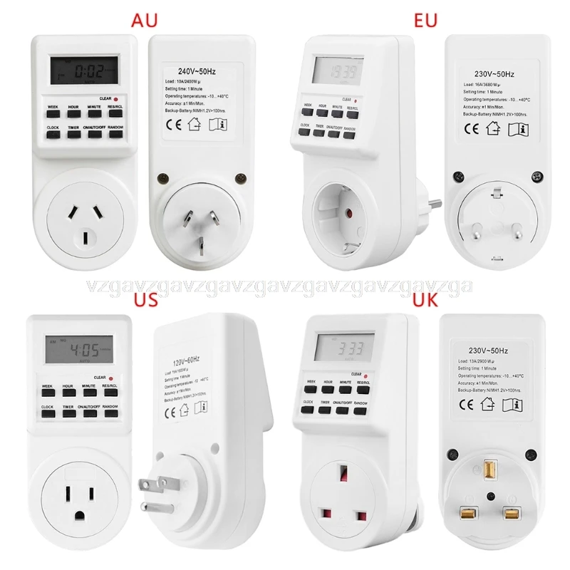 

Plug-in Timer Switch Socket Digital LCD Display Smart Electrical Programmable