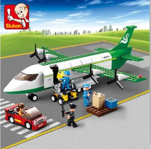 

Sluban 0371 383PCS Air space - cargo plane. Legoings toys for children educational building blocks 3D DIY Figures Birthday