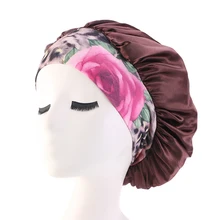 Новая женская мода широкий диапазон Атласная шапочка для волос Ночная шапочка для сна женский тюрбан колпак для сна длинная шапка для ухода за волосами s салонная шляпа