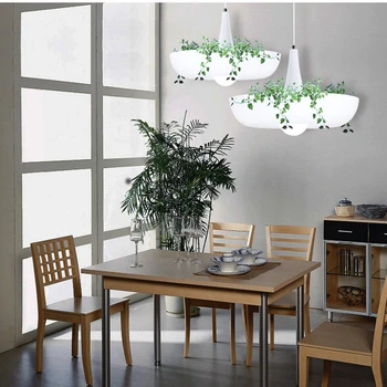 

Hanging Gardens of Babylon Plants Lamp Pots Potted Nordic Tom Creative Chandelier Lighting Bulb Art Pendant Lamp With Bulb MING