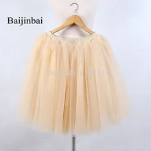 Baijinbay, новинка, Лидер продаж, лучшее качество, желтая многослойная фатиновая юбка, Женская юбка, эластичная Нижняя юбка, без обручей, милая Свадебная Нижняя юбка