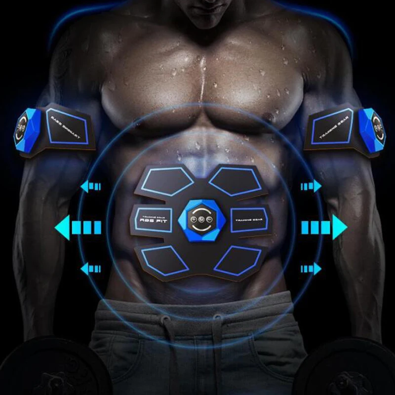 Перезаряжаемый EMS стимулятор мышц тренажер брюшной мышцы тренажер Электрический формирующий тело массажер для похудения патч вибратор