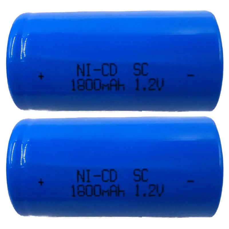 12 шт./лот Новый Sub C SC 1 2 V 1800mAh Ni Cd аккумуляторные батареи электрические