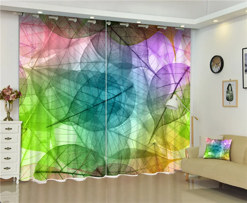 Blackout Window Curtain Bright Leaves 3d Curtains For Bedding Room Living Room Hotel Drapes Cortinas De Sala Blackout Window Curtain Bright Leaves 3d Curtains For Bedding Room Living Room Hotel Drapes Cortinas De Sala