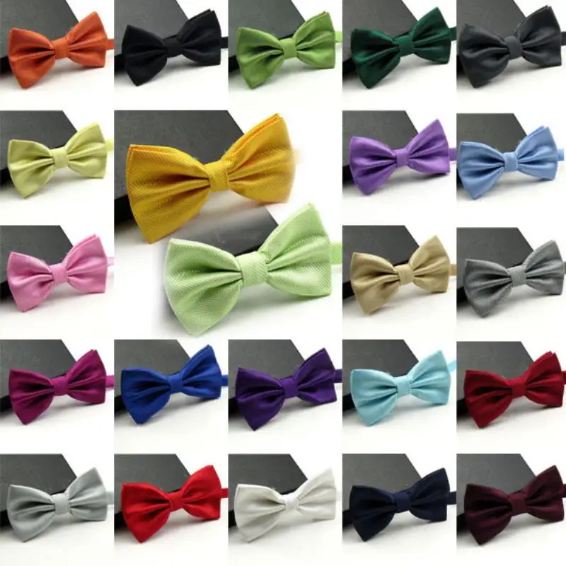 23 Colors Bow Tie For Man Yellow/Dark Green/Grass Green Bowtie Men Wedding Party Shirt Bowtie Adjustable Shirt Tie Solid Color