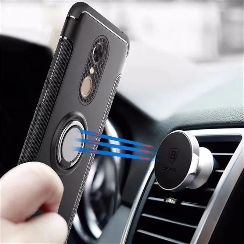 

NFH Phone Case For Xiaomi Redmi 5 Plus Soft Silicone Magnet Case For Xiaomi Redmi 5 Case Cover Coque With Phone Holder
