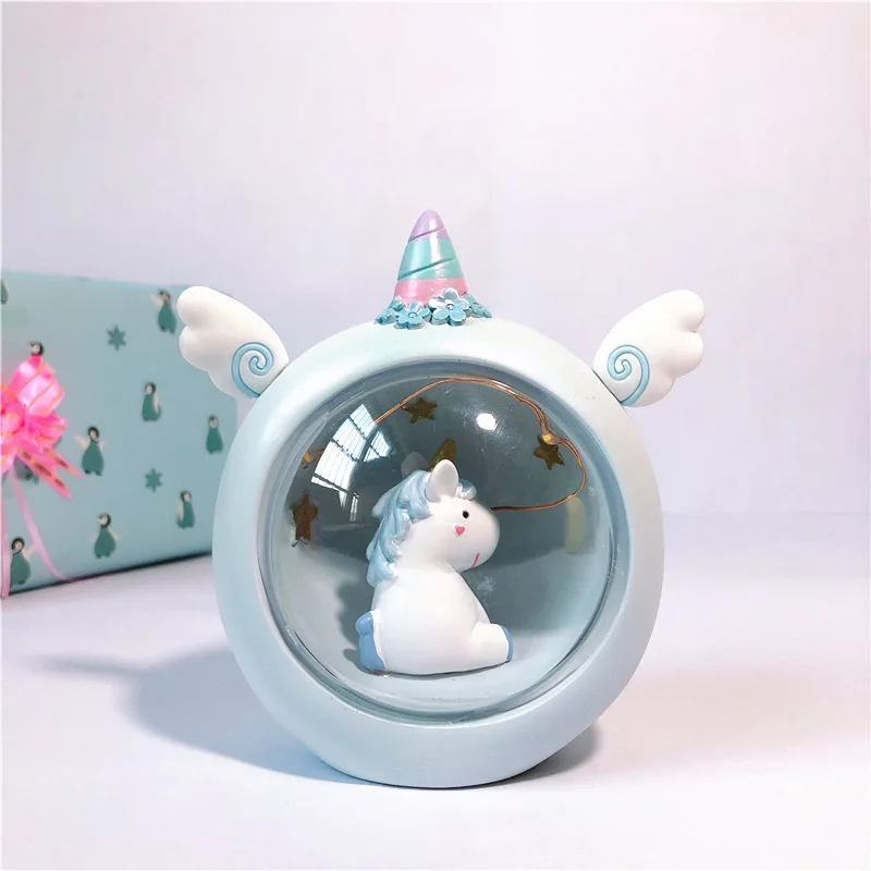 LED Unicorn Light Baby Bedroom Night Light Resin Ornaments Light for Children Kids Bedside Table Decoration Night Lamp Birthday Xmas Gift (3)