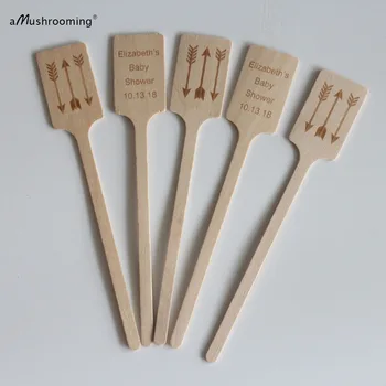 

100 personalized cupcake topper Laser Engraved cupcake picks Baby Shower cake decorations Cake Decorating Supplies