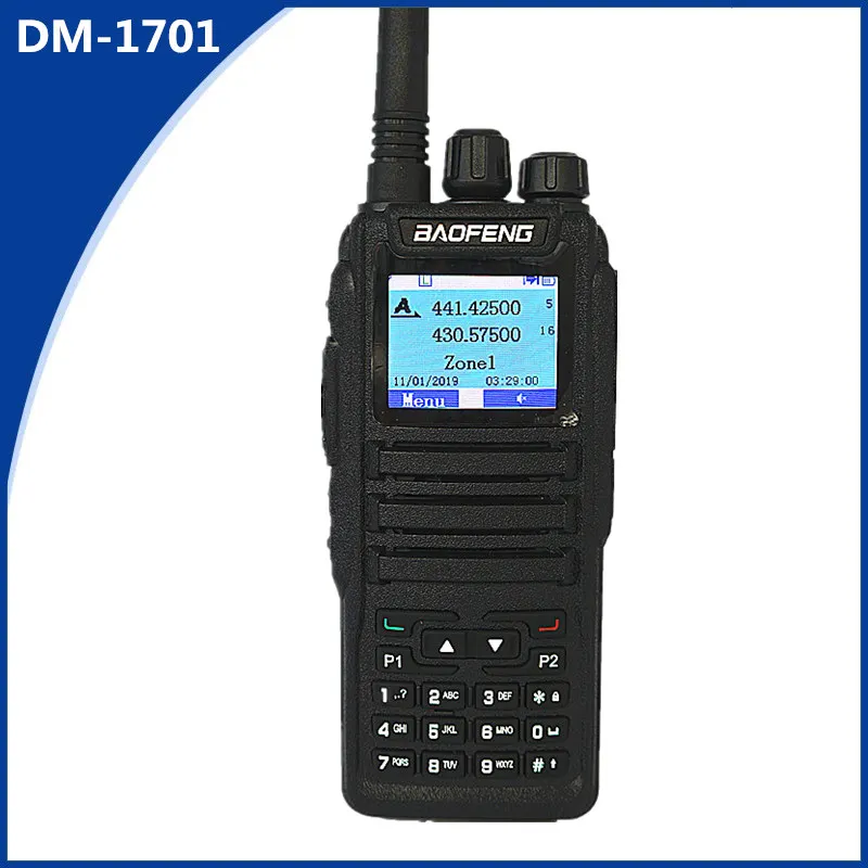 Baofeng DM-1701 Walkie-talkie 2 двухслотовые двухчастотные двухсторонние беспроводные DMR Ham Любительское радио цифровой мобильный радиоприемопередатчик