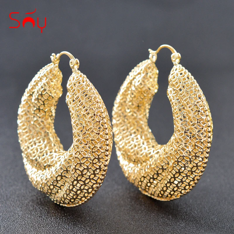 Sunny Jewelry классические большие круглые серьги-кольца для женщин хит продаж