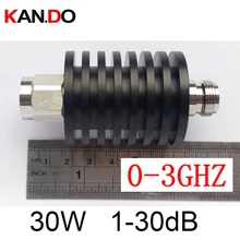 30 Вт радиочастотный аттенюатор DC-3Ghz 1-30DB вариант антенный ввод разъем РЧ коаксиальный разъем мощность 30 Вт аттенюатор детали для телекоммуникационного оборудования