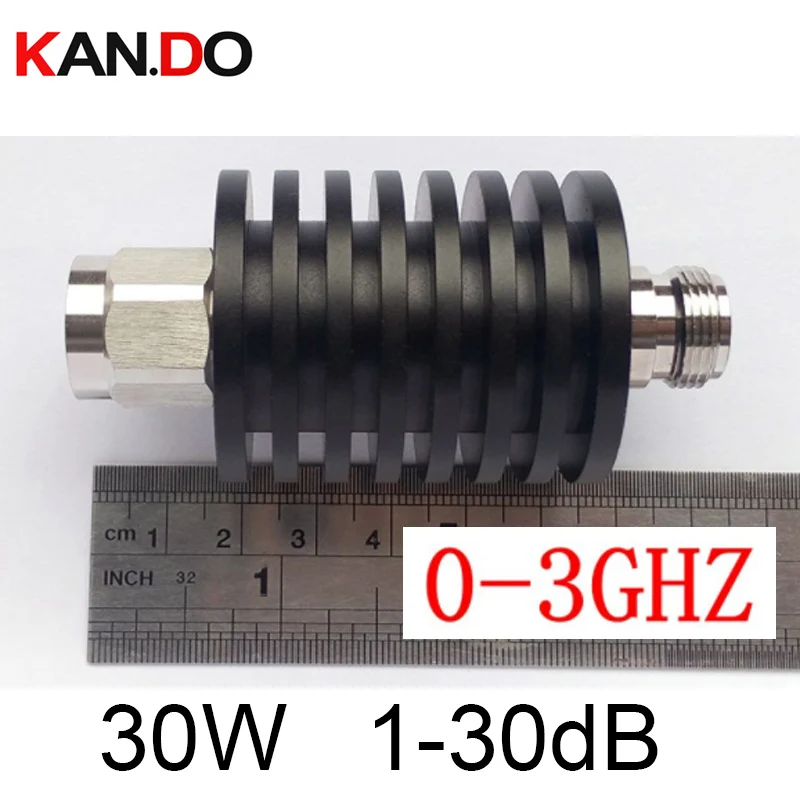 30W RF Attenuator DC-3Ghz 1-30DB Option Attenuation Feeder Connector COAXIAL Jack Power Attenuater Telecom Parts | Мобильные